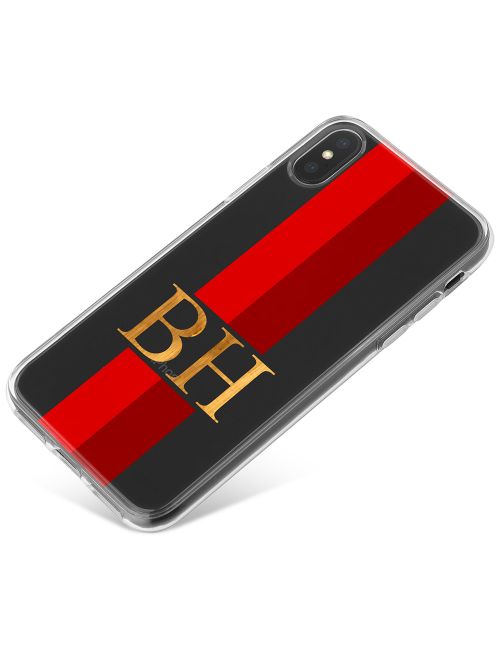 Red And Crimson Racing Stripes phone case available for all major manufacturers including Apple, Samsung & Sony