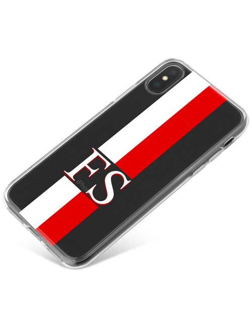 White And Red Racing Stripes phone case available for all major manufacturers including Apple, Samsung & Sony