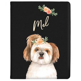 Terrier with Flowers tablet case available for all major manufacturers including Apple, Samsung & Sony
