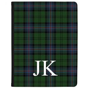 Green and Blue Tartan Pattern tablet case available for all major manufacturers including Apple, Samsung & Sony