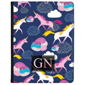 Multi-coloured Unicorns and Clouds tablet case available for all major manufacturers including Apple, Samsung & Sony