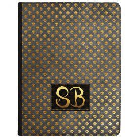 Golden Skulls on a Clear background tablet case available for all major manufacturers including Apple, Samsung & Sony