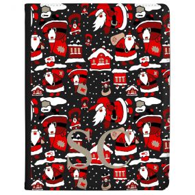 Winter Santa Pattern with Snow on Clear Background tablet case available for all major manufacturers including Apple, Samsung & Sony