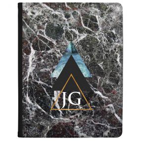 Dark Marble With Geometric Triangles tablet case available for all major manufacturers including Apple, Samsung & Sony