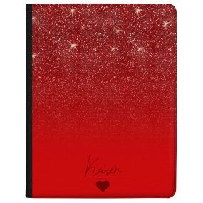 Ruby Red Glitter Effect tablet case available for all major manufacturers including Apple, Samsung & Sony