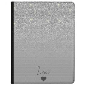 Silver Glitter Effect tablet case available for all major manufacturers including Apple, Samsung & Sony