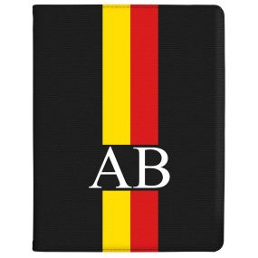 Yellow And Red Racing Stripes tablet case available for all major manufacturers including Apple, Samsung & Sony