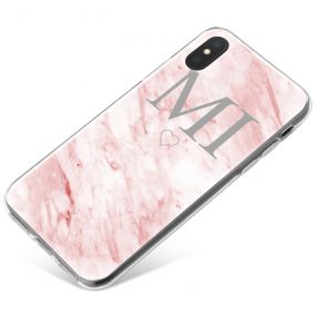 White & Pink marble phone case available for all major manufacturers including Apple, Samsung & Sony