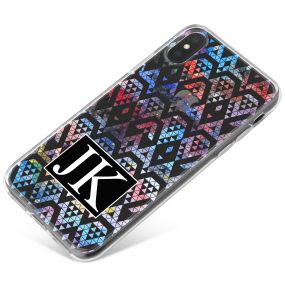 Multi-Coloured Triangles within Shapes phone case available for all major manufacturers including Apple, Samsung & Sony