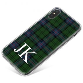 Green and Blue Tartan Pattern phone case available for all major manufacturers including Apple, Samsung & Sony