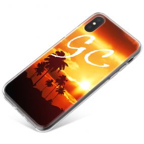 Realistic Palm Trees at Sunset phone case available for all major manufacturers including Apple, Samsung & Sony
