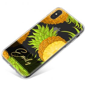 Transparent with Pineapples phone case available for all major manufacturers including Apple, Samsung & Sony