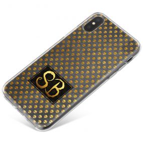 Golden Skulls on a Clear background phone case available for all major manufacturers including Apple, Samsung & Sony
