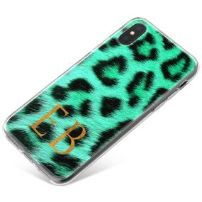 Cheetah Print - Jade Green phone case available for all major manufacturers including Apple, Samsung & Sony