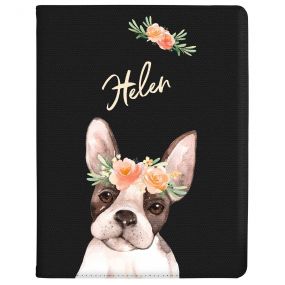 French Bulldog with Flowers tablet case available for all major manufacturers including Apple, Samsung & Sony