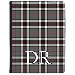 Black, White and Red Tartan Pattern tablet case available for all major manufacturers including Apple, Samsung & Sony