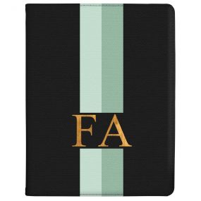 Mint Green Racing Stripes tablet case available for all major manufacturers including Apple, Samsung & Sony