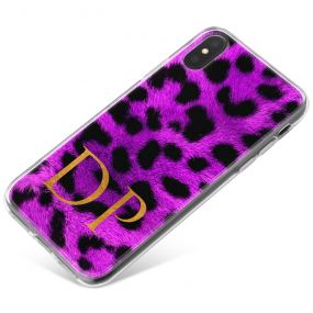 Leopard Print - Dark Purple phone case available for all major manufacturers including Apple, Samsung & Sony