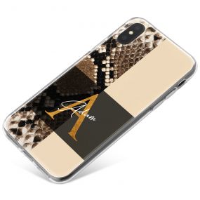 Rattlesnake Print With Divide phone case available for all major manufacturers including Apple, Samsung & Sony