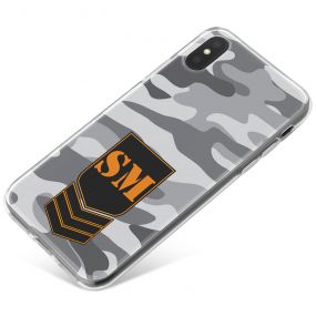 Grey Camo phone case available for all major manufacturers including Apple, Samsung & Sony