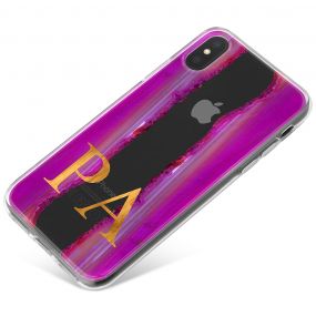 Pink And Purple Sliced Agate phone case available for all major manufacturers including Apple, Samsung & Sony