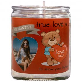 Personalised One True Love Unscented Candle