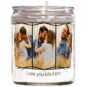 Personalised Picture Collage Unscented Candle