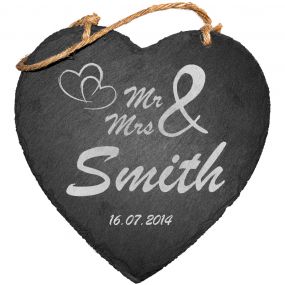 Mr & Mrs Slate Hanging Sign