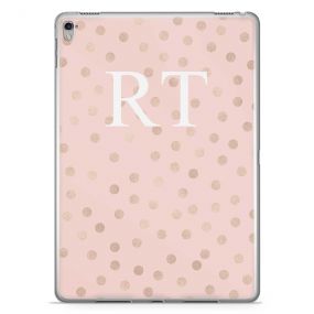 Gold Dots pattern on pink Marble tablet case available for all major manufacturers including Apple, Samsung & Sony