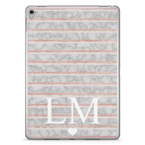 Pink Lines on grey marble tablet case available for all major manufacturers including Apple, Samsung & Sony