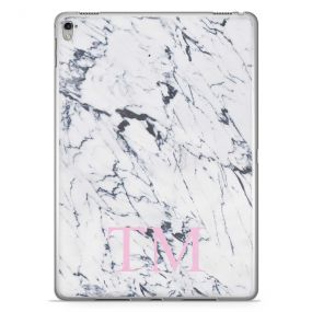 White & Dark Grey Marble tablet case available for all major manufacturers including Apple, Samsung & Sony