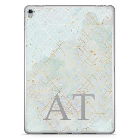 Ice blue Marble & Gold Pattern tablet case available for all major manufacturers including Apple, Samsung & Sony