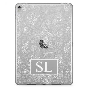 White and Black Floral Pattern tablet case available for all major manufacturers including Apple, Samsung & Sony