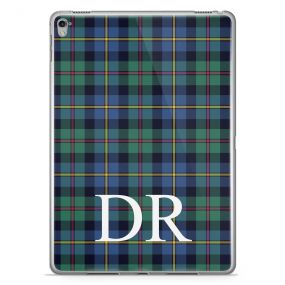 Blue and Green Tartan Pattern tablet case available for all major manufacturers including Apple, Samsung & Sony