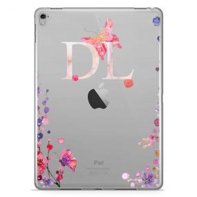 Purple and Pink Flowers with Pink Butterfly tablet case available for all major manufacturers including Apple, Samsung & Sony