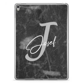 Charcoal Grey with Name and Initial tablet case available for all major manufacturers including Apple, Samsung & Sony