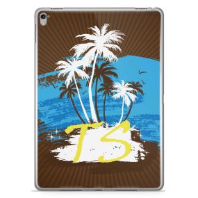 White and Brown Palm Trees with Blue Centre tablet case available for all major manufacturers including Apple, Samsung & Sony