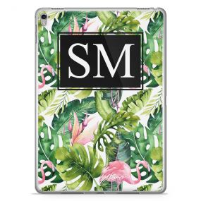 Green Leaves and a Pink Flamingo tablet case available for all major manufacturers including Apple, Samsung & Sony