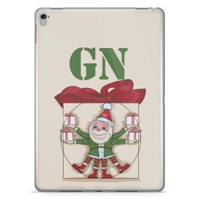 Perfect Christmas Elf and Red Ribbon on Khaki Beige Background tablet case available for all major manufacturers including Apple, Samsung & Sony