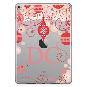 Transparent Background with Red Baubles and Christmas Decorations tablet case available for all major manufacturers including Apple, Samsung & Sony