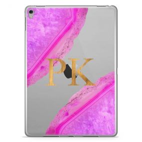 Transparent With Hot Pink Agate tablet case available for all major manufacturers including Apple, Samsung & Sony