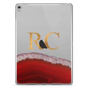 Transparent With Deep Red Agate tablet case available for all major manufacturers including Apple, Samsung & Sony