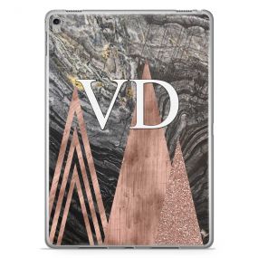 Pink And Rose Gold Geometric Pyramids tablet case available for all major manufacturers including Apple, Samsung & Sony