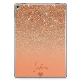 Rose Gold And Pink Glitter Effect tablet case available for all major manufacturers including Apple, Samsung & Sony