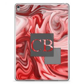 Red And Grey Marbled Ink tablet case available for all major manufacturers including Apple, Samsung & Sony