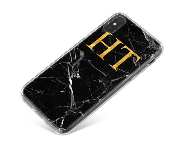 Cracked Black Marble phone case available for all major manufacturers including Apple, Samsung & Sony