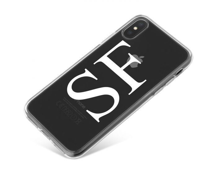 White lettering on a clear case phone case available for all major manufacturers including Apple, Samsung & Sony