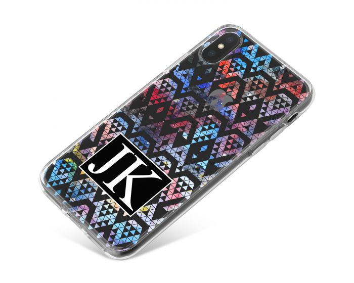 Multi-Coloured Triangles within Shapes phone case available for all major manufacturers including Apple, Samsung & Sony