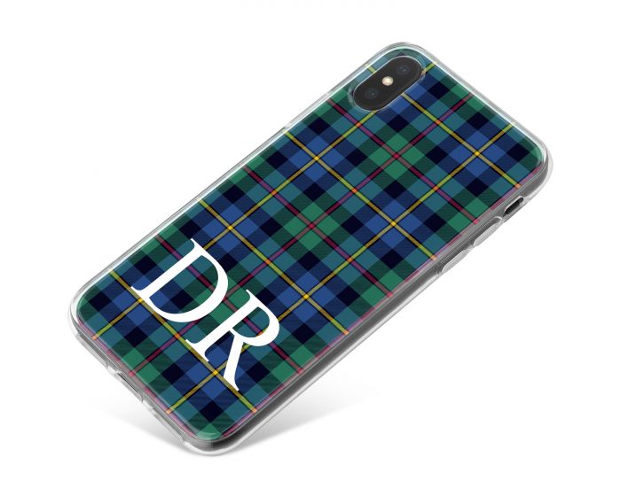 Blue and Green Tartan Pattern phone case available for all major manufacturers including Apple, Samsung & Sony