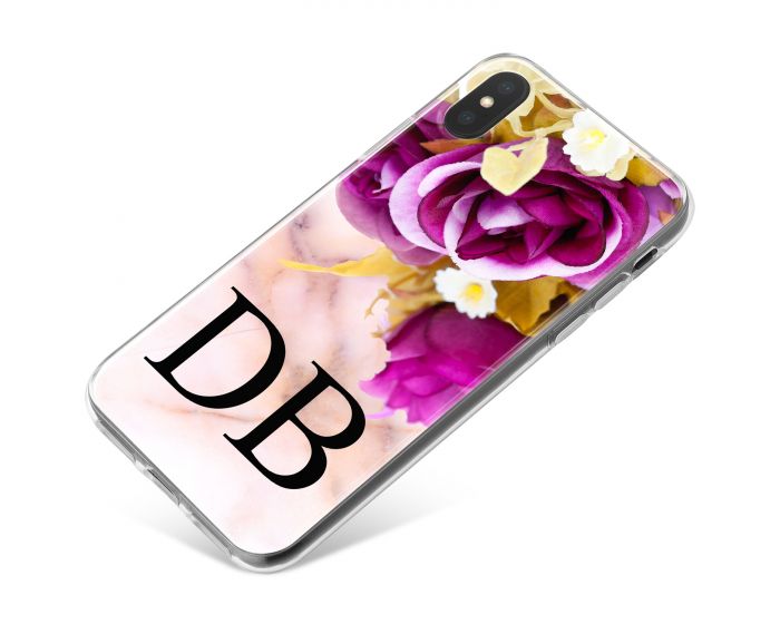 Purple Flowers with Golden Leaves phone case available for all major manufacturers including Apple, Samsung & Sony